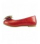 Loafers Bow-Knot Flat - Rust Red - C81836RL0XL $28.05