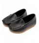 Loafers Boys Girls Soft Footwear Slip-On Loafers Oxford Shoes - Black - CI129BVPTJR $21.41