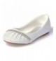 Loafers Little Girls Rhinestone Ballet Ballerina Glitter Flat Shoes - White - CT11UYAEYM7 $38.06