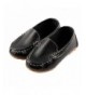 Loafers Toddler Little Kid Boys Girls Loafers Shoes Soft Slip On Dress Flat Shoes - Black - CH18GONITKX $22.78
