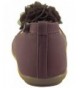 Loafers Chiffon Flower Strap Flat - Plum - CZ12NZXNJC2 $32.04