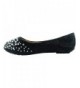 Loafers Girls Rhinestone Studded Slip On Ballet Flats (Toddler/Little Kid/Big Kid) - Black - C5128PLYXTV $28.45