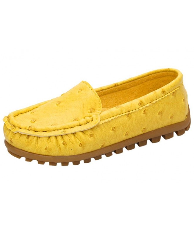 Loafers Boy's Girl's Cute Slip-on Loafer Flat Shoes - Yellow - CV123J6PDP5 $20.20