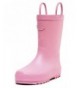 Rain Boots Toddler Kids Solid Rubber Rain Boots Pink - Glitter Pink - CT18EOQEMNG $35.00