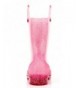 Rain Boots Toddler Kids Light Up Rain Boots Waterproof Lightweight Glitter Boots Collection with Handle - A Pink - CC18COEET6...