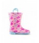 Rain Boots Children's Rain Boots Handles - Little Kids & Toddlers - Boys & Girls - Pink (Princess) - C518KWIN44O $30.95