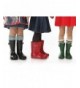 Rain Boots Boys Girls Rain Boots for Kids - Waterproof Toddler Little/Big Kids Classic Wellies - Black - C81824ZXZSE $39.35