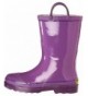 Rain Boots Kids Unisex Solid Waterproof Rain Boot - Grape - CR124QV6K9Z $42.38