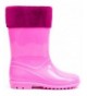 Rain Boots Toddler Kids Rain Boots Solid Color with Buckle - Pink Velvet - CU18GZ85T9Q $30.60