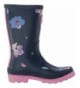 Rain Boots Kids' Jnr Welly Print Rain Boot - Blue Confetti Floral - CW18ELMZGWC $73.89
