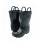 Rain Boots Toddler Waterproof Lightweight Comfortable Traction - Black - CI18LMZCR35 $34.53