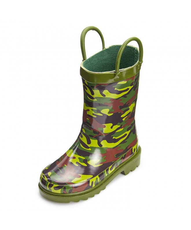 Boots Toddler Waterproof Handles - Green Camouflage - CT18E033UNU $44.35