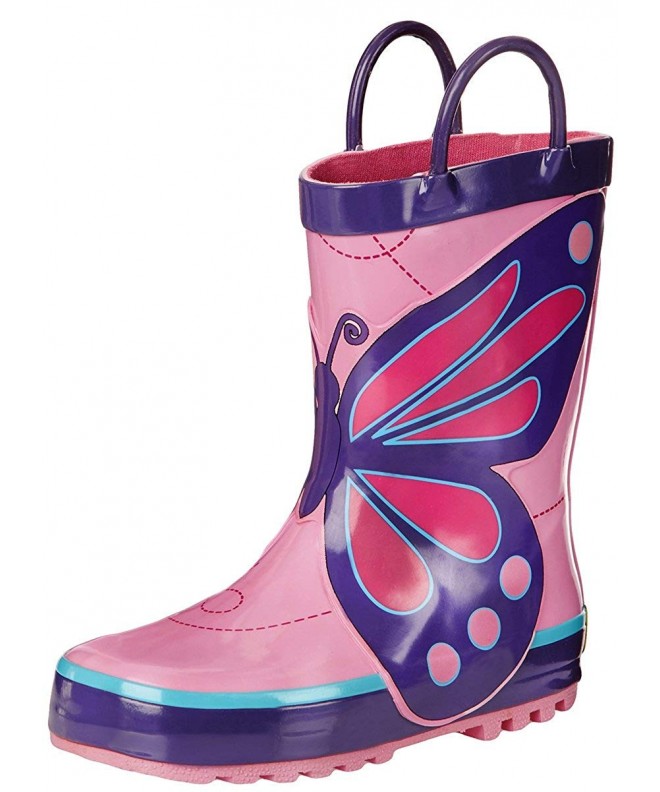 Rain Boots Kids' Reflective Printed Waterproof Rain Boots - Wings - C4116045X45 $51.02