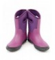Rain Boots Kids Toddler Neoprene Mud Rain Boots Blue/Pink/Purple - Purple - CM18GNW7YKL $57.25