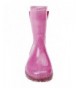 Rain Boots Girls Glitter Rubber Rain Boots 100% Waterproof with Bow - Pink - C718INEN8RS $41.62