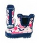 Rain Boots Natural Rubber Rain Boots Toddler Boys Girls Kids - Tulip Flower With Elastic - CT18H3SQ4SE $39.71