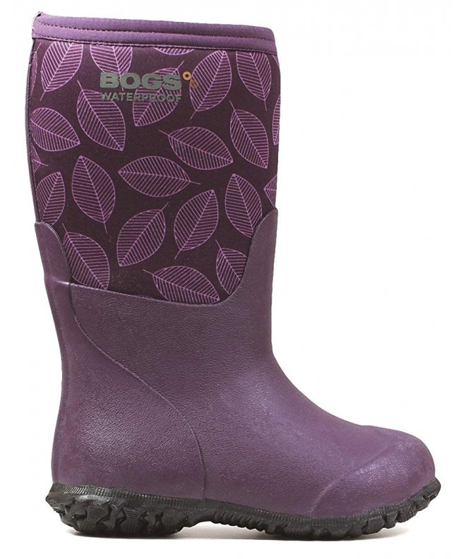 Rain Boots Kids Range Leafy Boot - Purple Multi - C718DMICQ5Y $39.35