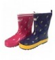 Rain Boots Blue or Pink Boys/Girls Rain Boots Lightening Thunderbolt Design w/Lining - Pink - CG12O4MEY6F $24.16