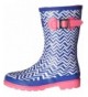 Rain Boots Girls Welly Rain Boot (Toddler/Little Kid/Big Kid) - Blue Zig Zag - C212DJ57BIX $91.10