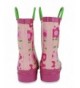 Rain Boots Puddle Play Kids Girls' Flower Printed Waterproof Easy-On Rubber Rain Boots (Toddler/Little Kids) - C3114I39SA9 $3...