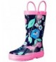 Rain Boots Big Girls Floral Print Rain Boots Navy Pink - CT12ECINFCR $48.84