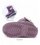 Snow Boots Kids Winter Snow Boots Waterproof Outdoor Warm Faux Fur Lined Shoes - Purple - CM18HAG5QLU $34.20