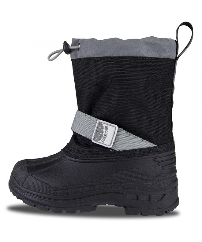Snow Boots Waterproof Snow Boots for Kids and Toddlers - Black - C618HI9URSI $42.40