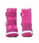 Snow Boots Fantiny Winter Snow Boots for Boy and Girl Outdoor Waterproof with Fur Lined(Toddler/Little Kids) - Pink12 - CB18D...