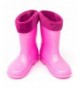 Snow Boots Toddler Kids Rain Boots Solid Color with Buckle - Pink Velvet - CH18GZ87URA $30.02