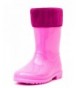 Snow Boots Toddler Kids Rain Boots Solid Color with Buckle - Pink Velvet - CH18GZ87URA $30.02