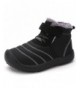 Snow Boots Boy's Girl's Snow Boots Fur Lined Winter Outdoor Slip On Shoes Boots - 2.black - C518HA0Y8EL $25.08
