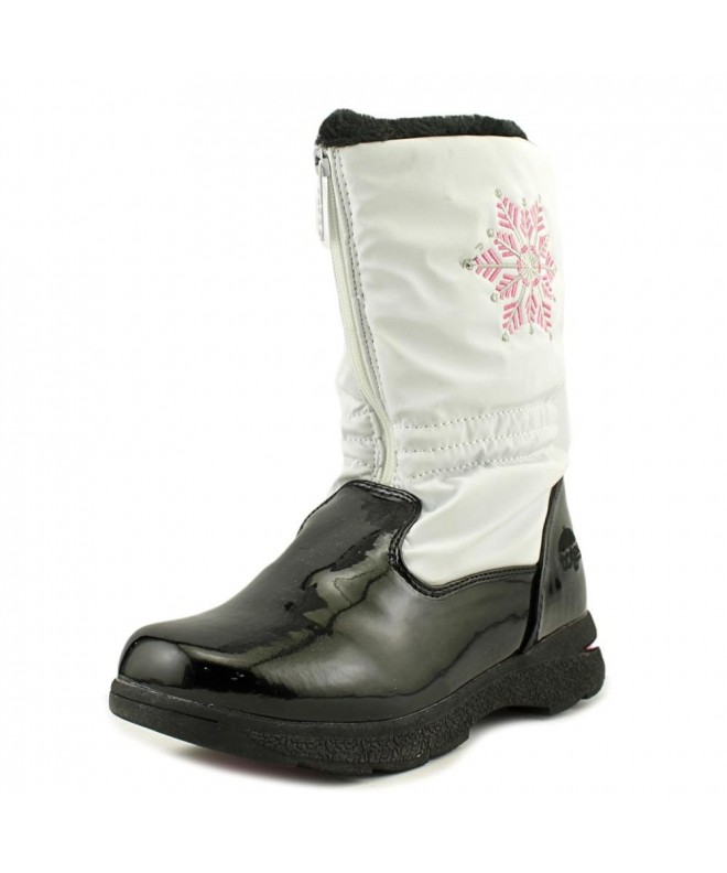 Snow Boots Girl's Juno Front Zip Cold Weather Boot - White - CU123CQ8HFP $42.47