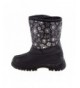 Snow Boots Girls Snow Boots with Snowflake Print (Toddler - Little Kid - Big Kid) - Black - CX187I8W5UZ $64.08