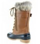Snow Boots Duck 10K Little Girls Knee High Rain Lace Up Fur Trendy Rubber Duck Boots - Tan - C418IHE7AO4 $54.79