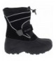 Snow Boots Boys and Girls Blizzard Double Closure Snow Boot - Black/Grey - CS18HOUQ725 $59.72