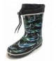 Boots Boys Black/Blue Shark Rain - Snow Boots w/Lining and Ties - CH12NTIDA9A $25.37