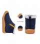 Snow Boots Boys Girls Winter Outdoor Boots Waterproof Slip On Fur Lined Snow Boot - Cute Blue-818 - CH18L2S4QY8 $40.83