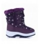 Snow Boots Fantiny Toddler Snow Boots for Boy Girl Winter Outdoor Waterproof Fur Lined Kids - Purple - CL182L8A79N $40.53