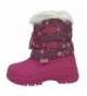 Snow Boots Toddler Little Kid's Warm Fur Snow Boots - Pink Flower - CO188TN8YUQ $42.09