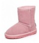 Snow Boots Unisex Boy's Girl's Mid-Calf Suede Snow Boots Children Thermal Warm Lining Anti-Slip Winter Boots - Pink - CE12K6P...