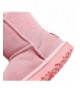 Snow Boots Unisex Boy's Girl's Mid-Calf Suede Snow Boots Children Thermal Warm Lining Anti-Slip Winter Boots - Pink - CE12K6P...