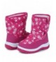 Snow Boots Boy & Girls Snow Boots Winter Outdoor Waterproof Fur Lined (Toddlers/Kids)-TX4-Pink-25 - CK18EK8G9DS $38.36