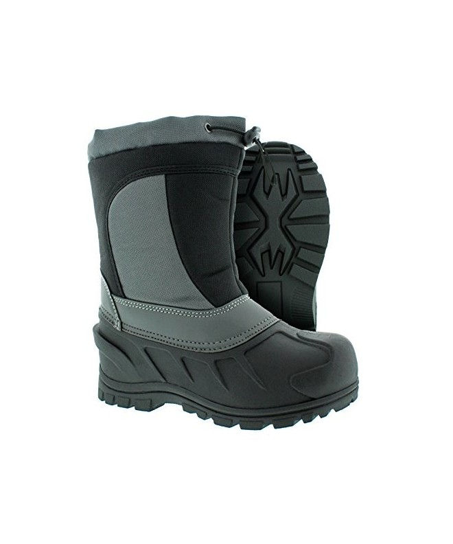Snow Boots Kids Youth Nylon Cerebus Snow Boot - Black - CB186RI5SQN $75.06