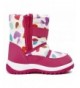 Snow Boots Girls Boys Snow Boots Winter Waterproof Slip Resistant Cold Weather Shoes - Fuchsia - CD18K6WW3O5 $47.13