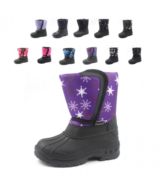 Snow Boots 1319 Purple Snowflakes 12 - CL17YU7NK7E $29.03