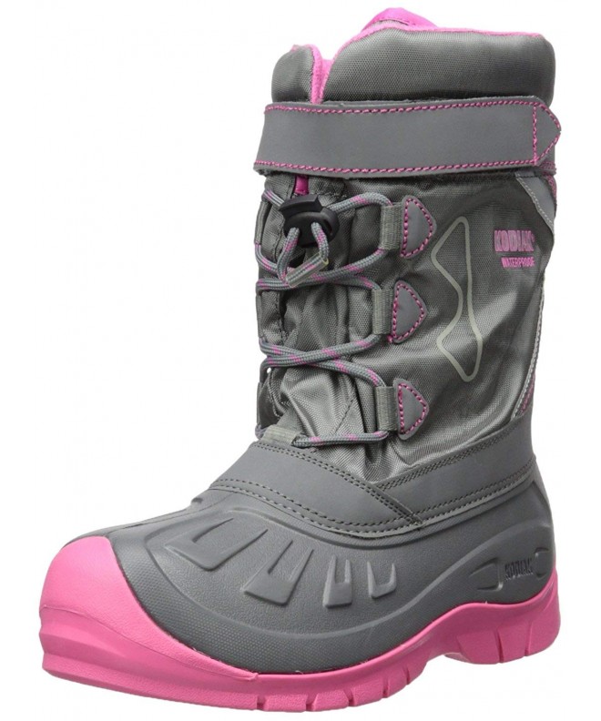 Snow Boots Kids' Gracie Snow Boot - Grey/Cotton Candy Pink - C811IJ21AQF $83.31