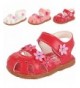 Sport Sandals Girl's Summer Closed-Toe Solid Flower Outdoor Casual Sandals (Toddler/Little Kid) - Watermelon Red(flower) - C8...