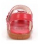 Sport Sandals Girl's Summer Closed-Toe Solid Flower Outdoor Casual Sandals (Toddler/Little Kid) - Watermelon Red(flower) - C8...