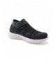 Trail Running Kids Walking Shoes Boys Girls Breathable Slip On Knit Sock Sneakers - Dk Grey - CG18IHAO3LC $31.90