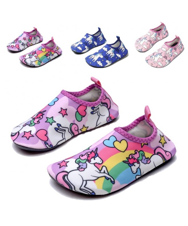 Water Shoes Kids Boys Girls Water Shoes Barefoot Quick Dry Aqua Socks Swim Shoes (Toddler/Little Kid/Big Kid) - Unicorn Pink ...